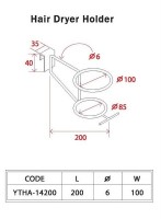 Gondola Shelving Accessories Hair Dryer Holder